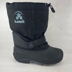Kamik Kids Black Waterproof & Insulated Snow Boots Boy Size 4